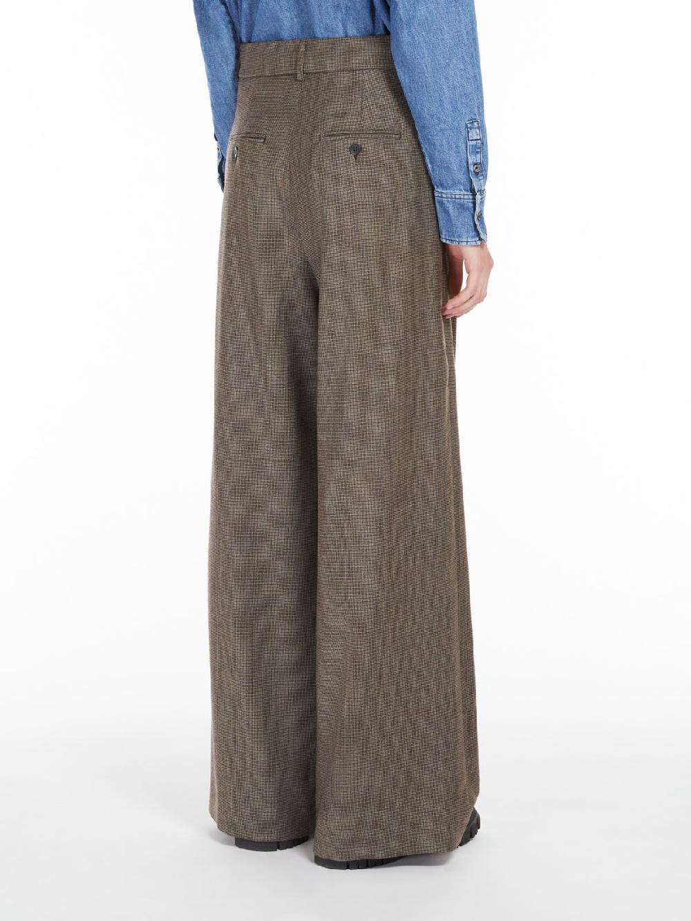 Weekend Pantalone palazzo in flanella di lana Sottocosto