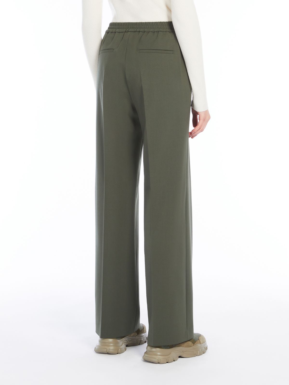 Weekend Pantalone in gabardina di lana Economico