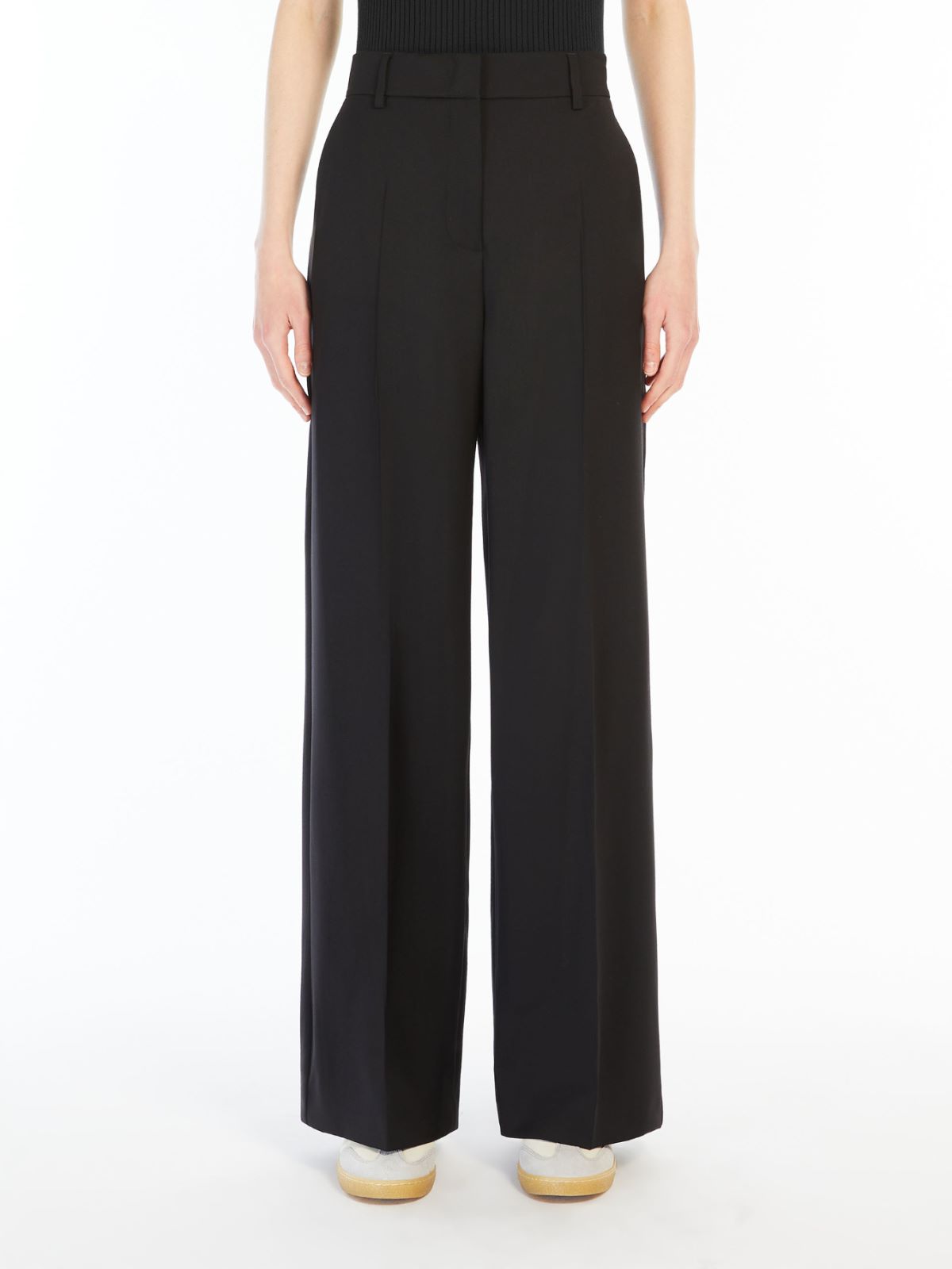 Weekend Pantalone palazzo in tela di lana Offerte