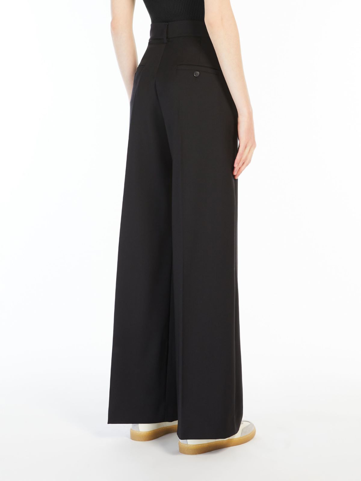 Weekend Pantalone palazzo in tela di lana Offerte