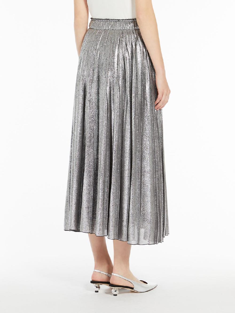 Weekend Gonna lunga in georgette laminata Vendita Calda