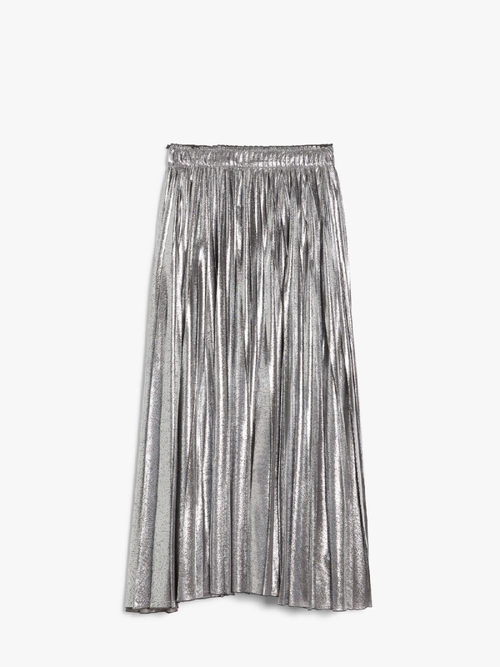 Weekend Gonna lunga in georgette laminata Vendita Calda