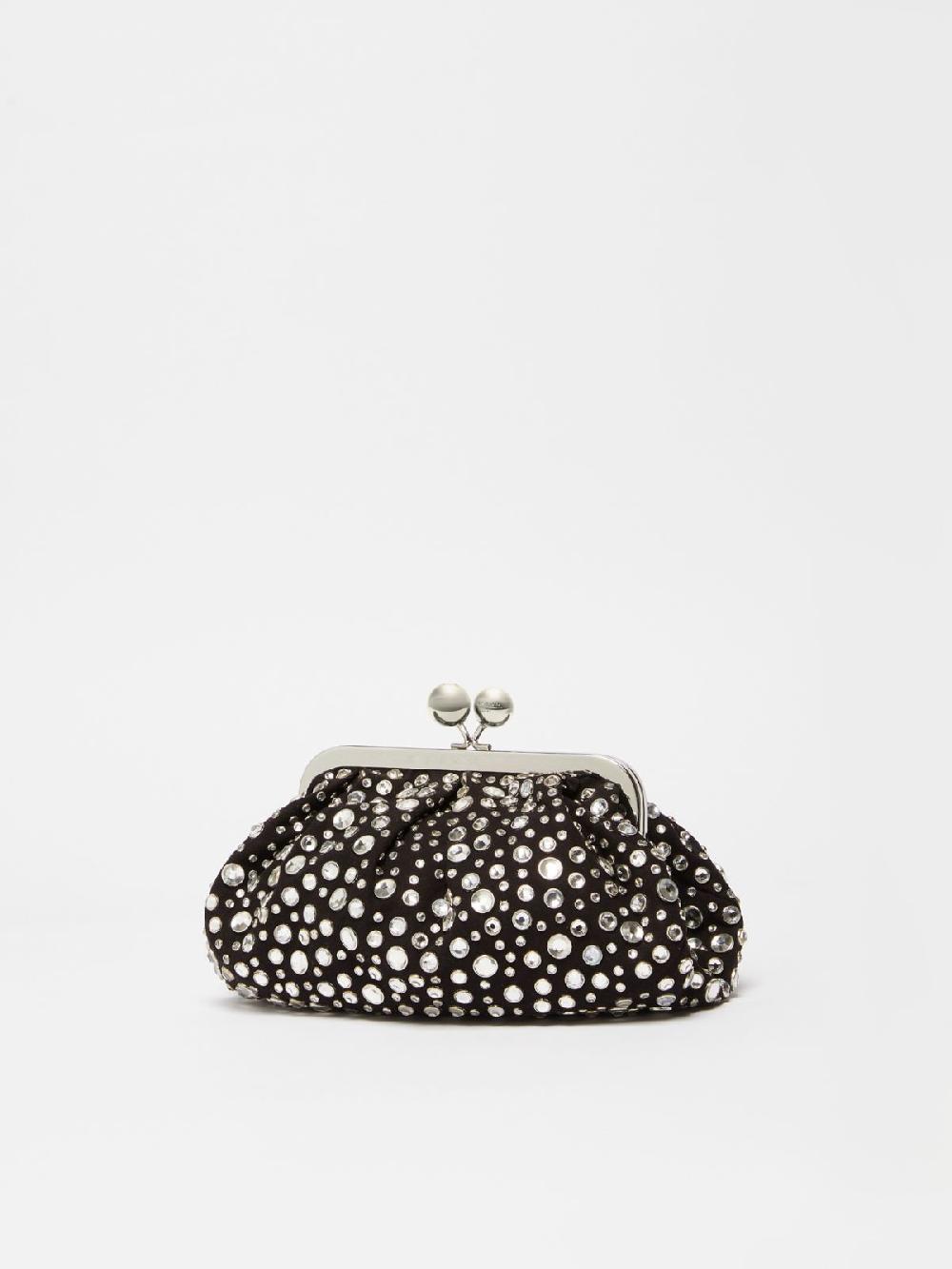 Weekend Pasticcino Bag Small con pietre incastonate in pelle con cristalli Outlet