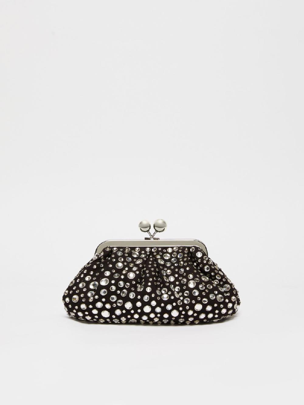 Weekend Pasticcino Bag Small con pietre incastonate in pelle con cristalli Outlet