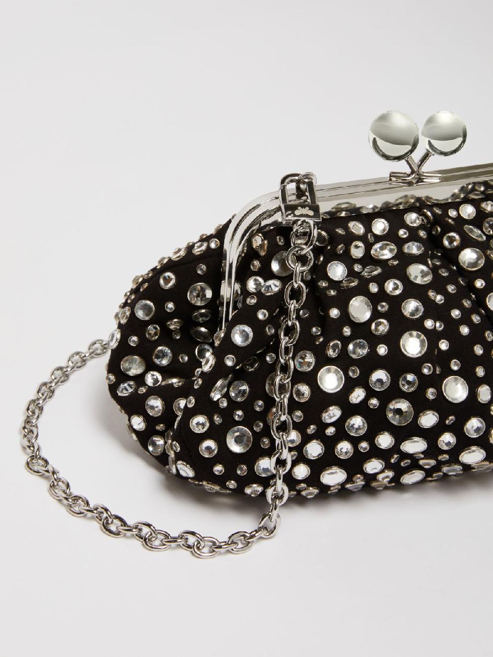 Weekend Pasticcino Bag Small con pietre incastonate in pelle con cristalli Outlet
