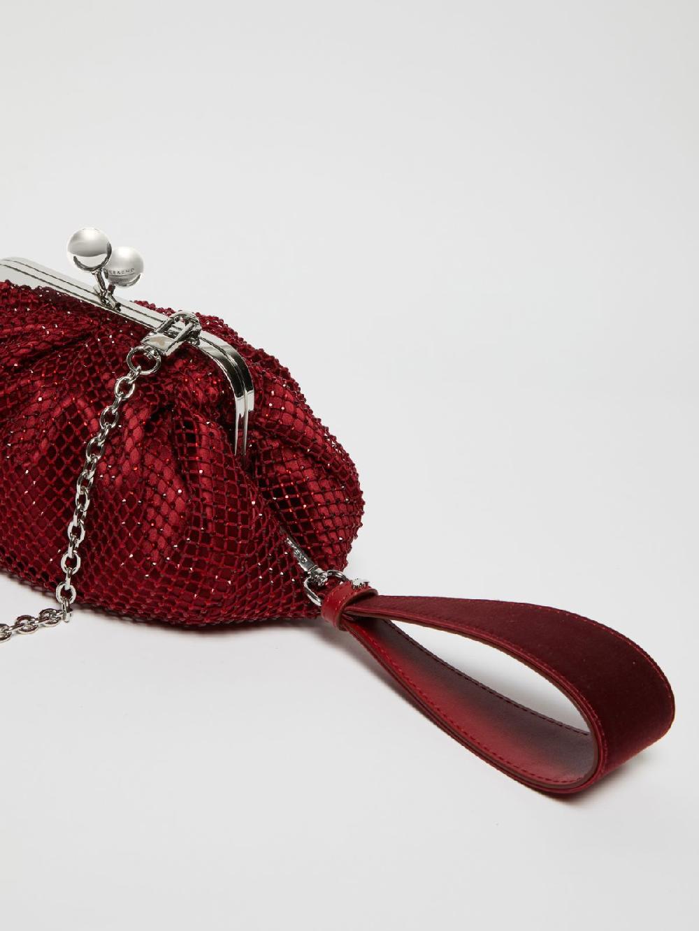 Weekend Pasticcino Bag Small in rete e strass Sconto