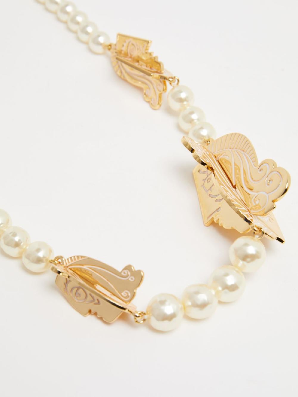 Weekend Collana cubista con perle Vendita Calda
