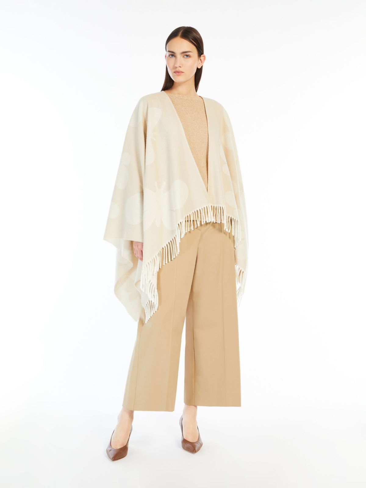 Weekend Poncho in lana jacquard