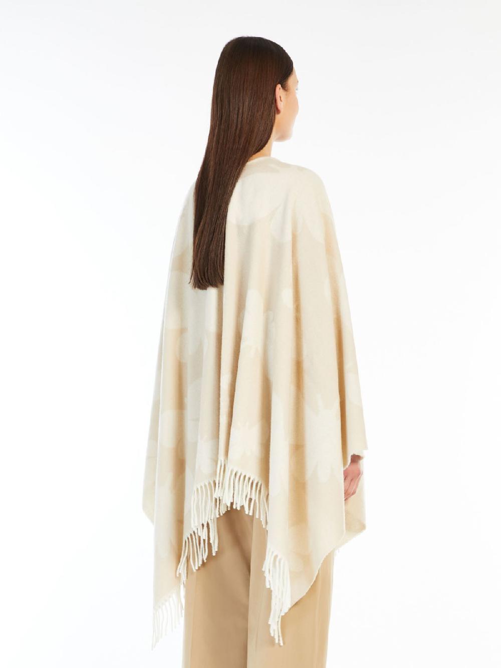 Weekend Poncho in lana jacquard Consegna Veloce