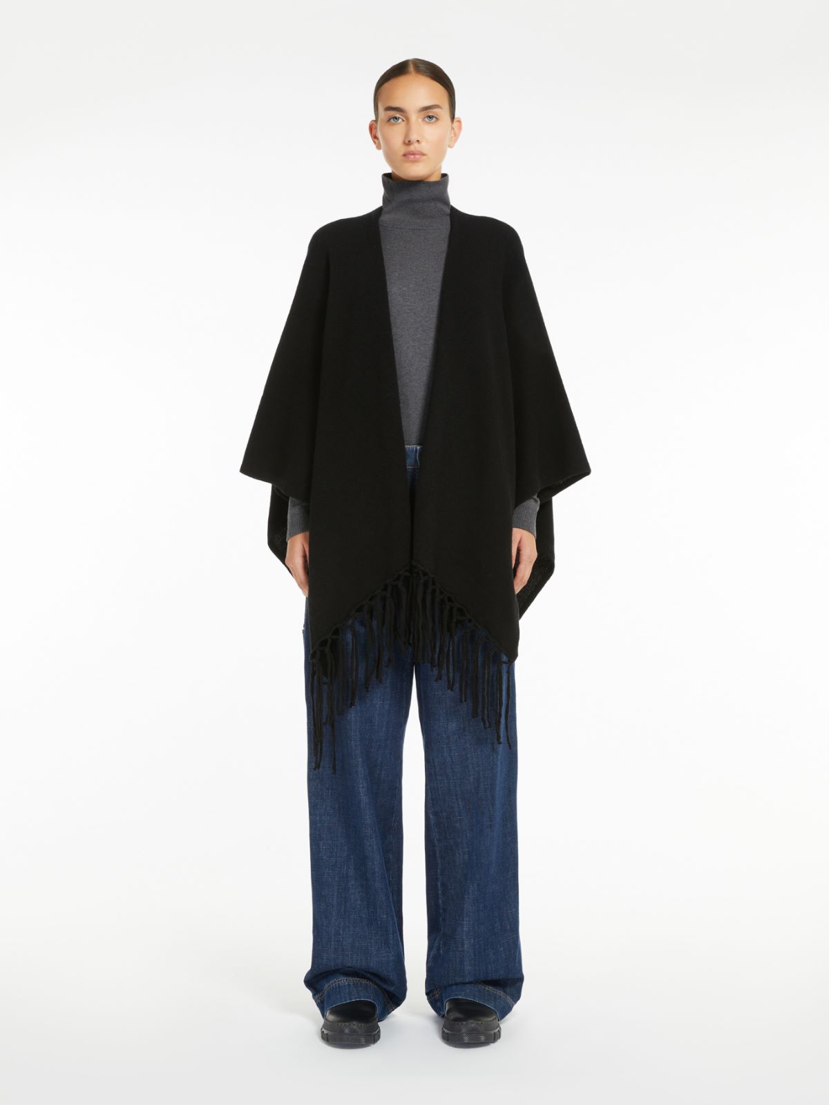 Weekend Poncho in pura lana Sottocosto